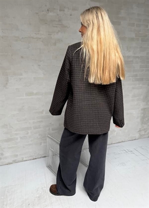 Solvej wool blazer Grey/Brown Check Boii Studios
